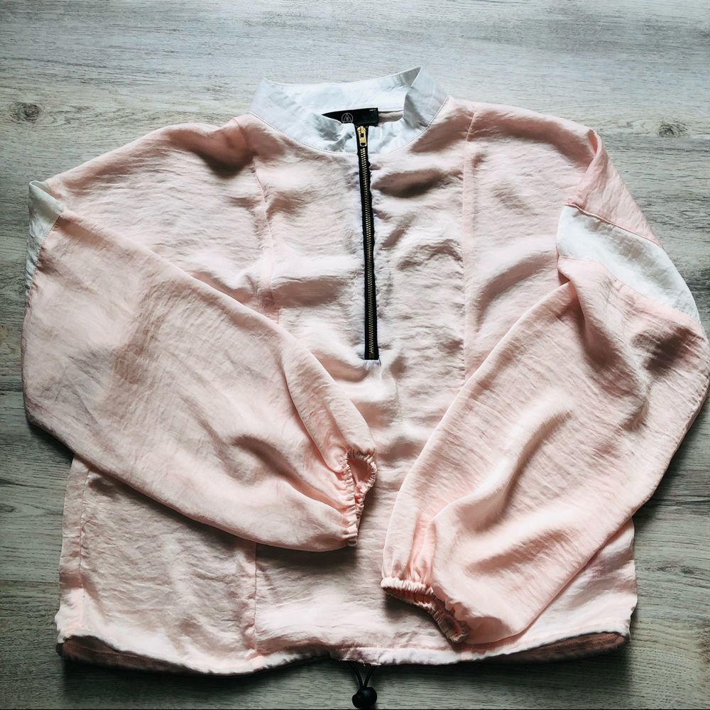 Missguided blush pink pullover half zip top sz 6 - Picture 5 of 10